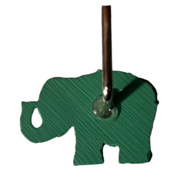 Set of 12 Green Elephant with Blankets Shower Hooks‎ - Picture 7 of 8